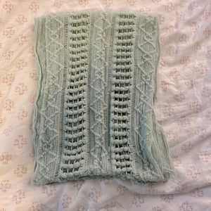 100% Acrylic, Mint-colored, infinity scarf from Francesca’s